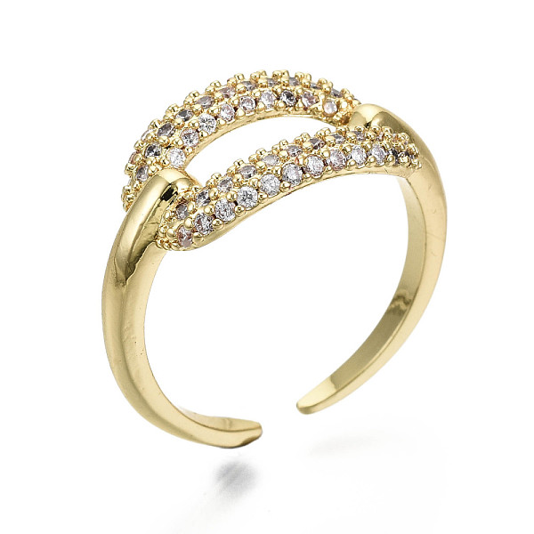 PandaHall Brass Micro Pave Clear Cubic Zirconia Cuff Rings, Oval Open Rings, Nickel Free, Real 16K Gold Plated, US Size 7 1/4(17.5mm)...
PandaHall Brass Micro Pave Clear Cubic Zirconia Cuff Rings, Oval Open Rings, Nickel Free, Real 16K Gold Plated, US Size 7 1/4(17.5mm)...