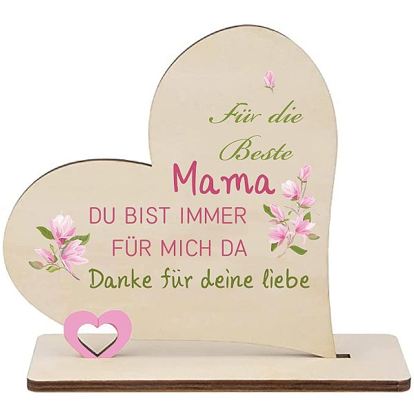 PandaHall Wooden Heart Table Decorations, Tabletop Centerpiece Signs, with Base, for Mother's Day, Flower Pattern, Finished Product...
PandaHall Wooden Heart Table Decorations, Tabletop Centerpiece Signs, with Base, for Mother's Day, Flower Pattern, Finished Product...