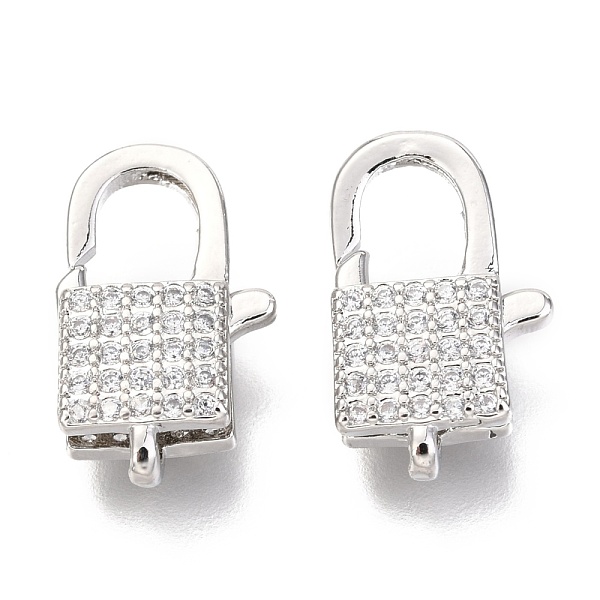 PandaHall Brass Micro Pave Cubic Zirconia Lobster Claw Clasps, Lock, Platinum, 17x10x5mm, Hole: 1x1mm Brass+Cubic Zirconia Lock Clear
PandaHall Brass Micro Pave Cubic Zirconia Lobster Claw Clasps, Lock, Platinum, 17x10x5mm, Hole: 1x1mm Brass+Cubic Zirconia Lock Clear