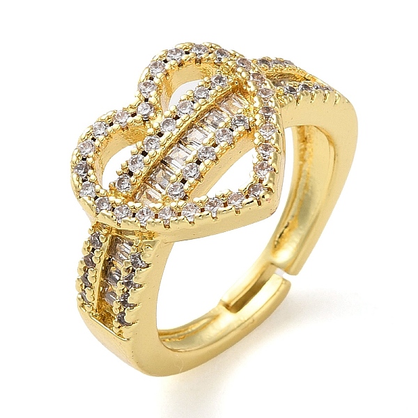 PandaHall Rack Plating Brass Micro Pave Cubic Zirconia Open Cuff Rings, Real 18K Gold Plated, Heart, Adjustable Brass+Cubic Zirconia Heart..., Clear
PandaHall Rack Plating Brass Micro Pave Cubic Zirconia Open Cuff Rings, Real 18K Gold Plated, Heart, Adjustable Brass+Cubic Zirconia Heart..., Clear