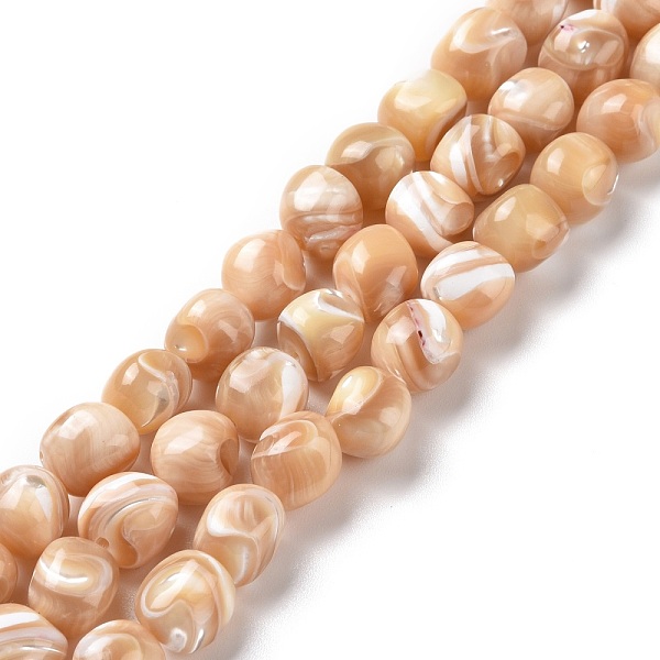 PandaHall Natural Trochid Shell Beads Strands, Round, PeachPuff, 8~9x7.5~9.5x7.5~9.5mm, Hole: 0.8mm, about 45pcs/strand, 15.35~15.55 inch..., Brown
PandaHall Natural Trochid Shell Beads Strands, Round, PeachPuff, 8~9x7.5~9.5x7.5~9.5mm, Hole: 0.8mm, about 45pcs/strand, 15.35~15.55 inch..., Brown