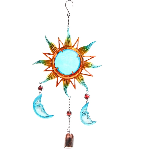 PandaHall Glass & Iron Pendant Decorations, Wind Chimes, for Home Decoration, Sun & Moon, Deep Sky Blue, 485x230mm Iron Sun
PandaHall Glass & Iron Pendant Decorations, Wind Chimes, for Home Decoration, Sun & Moon, Deep Sky Blue, 485x230mm Iron Sun