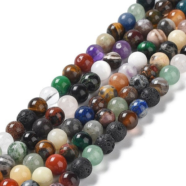 PandaHall 16 inch Round Gemstone Strands, Mixed, about 95pcs/strand, 4mm in diameter, hole:0.8mm Mixed Stone Round
PandaHall 16 inch Round Gemstone Strands, Mixed, about 95pcs/strand, 4mm in diameter, hole:0.8mm Mixed Stone Round