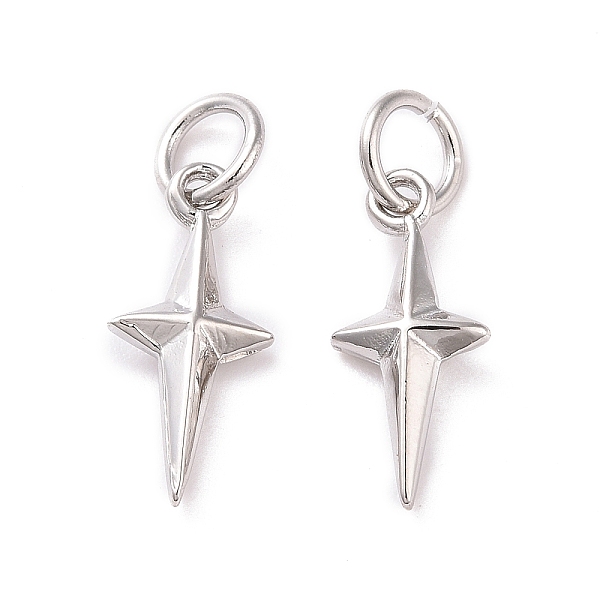 PandaHall Brass Charms, with Jump Ring, Cadmium Free & Lead Free, Star, Platinum, 14x6x2.5mm, Hole: 3mm Brass Star
PandaHall Brass Charms, with Jump Ring, Cadmium Free & Lead Free, Star, Platinum, 14x6x2.5mm, Hole: 3mm Brass Star