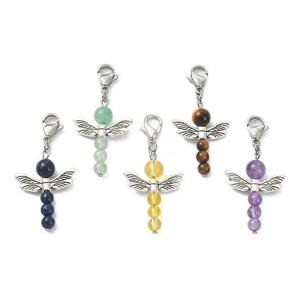 PandaHall Natural & Synthetic Gemstone Pendant Decorations, with Tibetan Style Alloy Beads and 304 Stainless Steel Lobster Claw Clasps...
PandaHall Natural & Synthetic Gemstone Pendant Decorations, with Tibetan Style Alloy Beads and 304 Stainless Steel Lobster Claw Clasps...