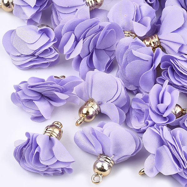 PandaHall Cloth Pendants, with CCB Plastic, 6-Petal, Flower, Golden, Lilac, 26~27x17~28mm, Hole: 1.6mm Cloth Flower Purple
PandaHall Cloth Pendants, with CCB Plastic, 6-Petal, Flower, Golden, Lilac, 26~27x17~28mm, Hole: 1.6mm Cloth Flower Purple