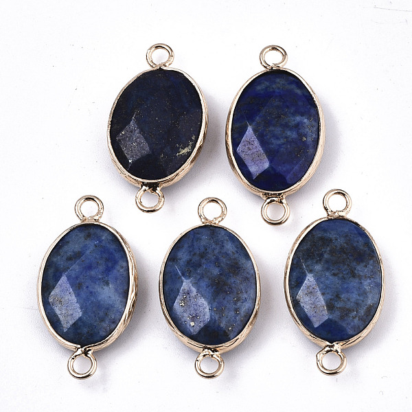 PandaHall Natural Lapis Lazuli Links Connectors, with Light Gold Tone Brass Findings, Oval, Faceted, 27.5x14.5x6mm, Hole: 2mm Lapis Lazuli...
PandaHall Natural Lapis Lazuli Links Connectors, with Light Gold Tone Brass Findings, Oval, Faceted, 27.5x14.5x6mm, Hole: 2mm Lapis Lazuli...