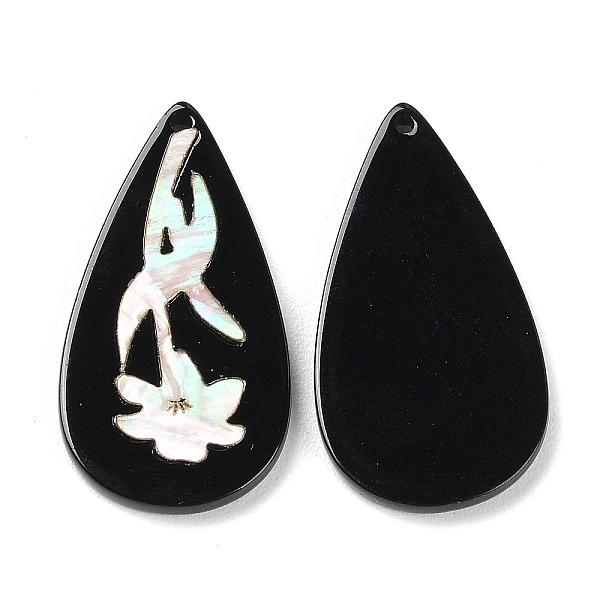 PandaHall Opaque Flower Pattern Acrylic Pendants, with Shell, Black, Teardrop, 35.5x18.5x2.7mm, Hole: 1.6mm Acrylic Teardrop Black
PandaHall Opaque Flower Pattern Acrylic Pendants, with Shell, Black, Teardrop, 35.5x18.5x2.7mm, Hole: 1.6mm Acrylic Teardrop Black