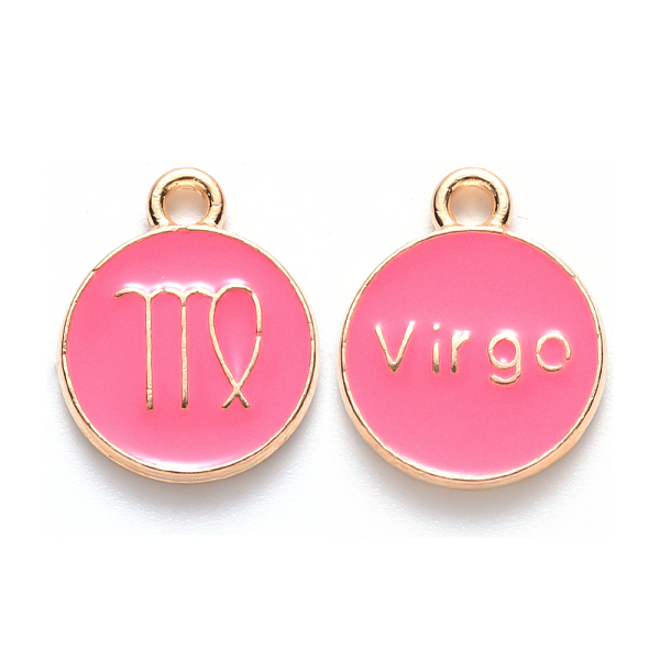 PandaHall Alloy Enamel Pendants, Cadmium Free & Lead Free, Flat Round with Constellation, Light Gold, Cerise, Virgo, 22x18x2mm, Hole: 1.5mm..., Red
PandaHall Alloy Enamel Pendants, Cadmium Free & Lead Free, Flat Round with Constellation, Light Gold, Cerise, Virgo, 22x18x2mm, Hole: 1.5mm..., Red