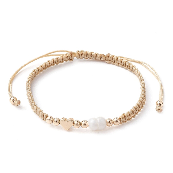 PandaHall Brass & Natural Pearl Braided Bead Bracelets, Adjustable Bracelet, Heart, Inner Diameter: 1-3/4~3-1/2 inch(4.6~8.8cm) Pearl Heart
PandaHall Brass & Natural Pearl Braided Bead Bracelets, Adjustable Bracelet, Heart, Inner Diameter: 1-3/4~3-1/2 inch(4.6~8.8cm) Pearl Heart