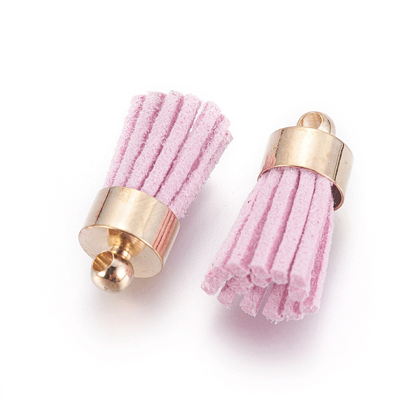 PandaHall Suede Cord Tassel Pendants, with Brass Findings, Golden, Pearl Pink, 16~19x7mm, Hole: 1mm Faux Suede Pink
PandaHall Suede Cord Tassel Pendants, with Brass Findings, Golden, Pearl Pink, 16~19x7mm, Hole: 1mm Faux Suede Pink