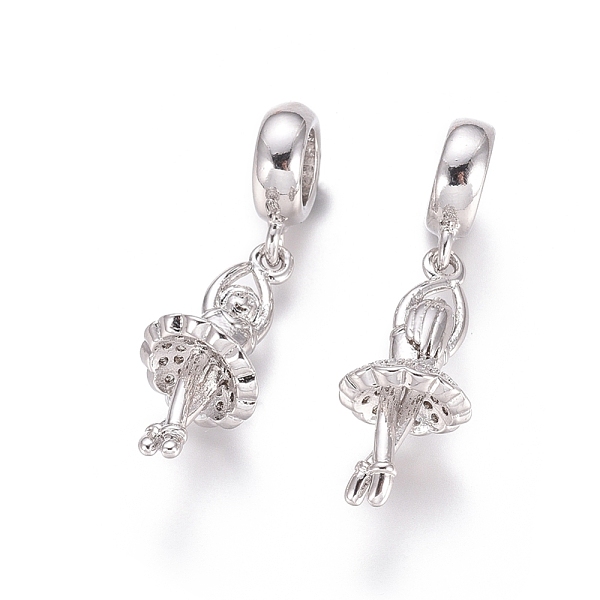 PandaHall Brass Micro Pave Cubic Zirconia European Dangle Charms, Large Hole Pendants, Ballet Dancer, Clear, Platinum, 27.5mm, Ballet Dancer...
PandaHall Brass Micro Pave Cubic Zirconia European Dangle Charms, Large Hole Pendants, Ballet Dancer, Clear, Platinum, 27.5mm, Ballet Dancer...