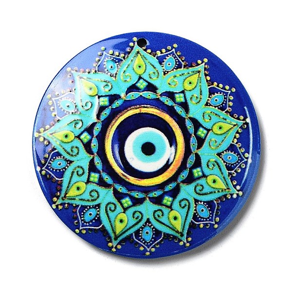 PandaHall Opaque Acrylic Pendants, Flat Round with Evil Eye, Aquamarine, 42.5x2mm, Hole: 1.5mm Acrylic Flat Round Green
PandaHall Opaque Acrylic Pendants, Flat Round with Evil Eye, Aquamarine, 42.5x2mm, Hole: 1.5mm Acrylic Flat Round Green