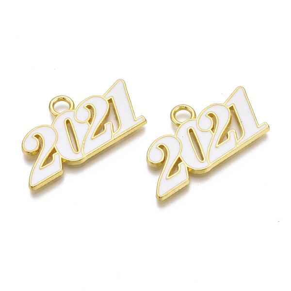 PandaHall Alloy Enamel Pendants, Cadmium Free & Lead Free, New Year 2021, White, 19.5x36x2mm, Hole: 3.5mm Alloy+Enamel Number White
PandaHall Alloy Enamel Pendants, Cadmium Free & Lead Free, New Year 2021, White, 19.5x36x2mm, Hole: 3.5mm Alloy+Enamel Number White