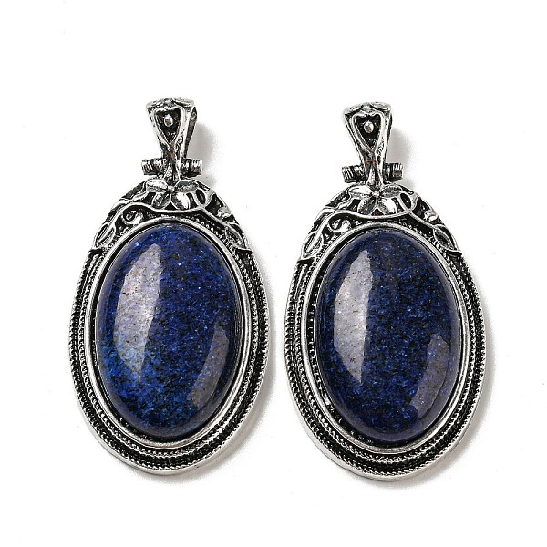 PandaHall Natural Lapis Lazuli Big Pendants, Antique Silver Plated Alloy Oval Charms, 54x27.5x10~11mm, Hole: 7.5x5.5mm Lapis Lazuli Oval
PandaHall Natural Lapis Lazuli Big Pendants, Antique Silver Plated Alloy Oval Charms, 54x27.5x10~11mm, Hole: 7.5x5.5mm Lapis Lazuli Oval