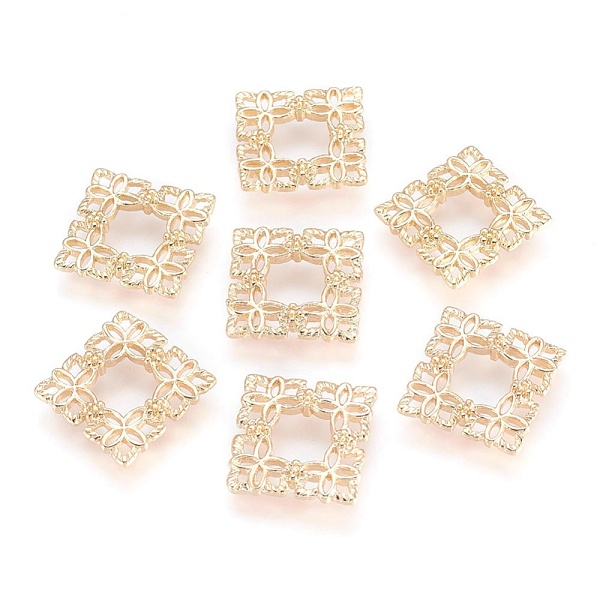 PandaHall Brass Filigree Joiners Links Links, Nickel Free, Square, Real 18K Gold Plated, 15x15.5x2.5mm, Inner: 7x7mm Brass Square
PandaHall Brass Filigree Joiners Links Links, Nickel Free, Square, Real 18K Gold Plated, 15x15.5x2.5mm, Inner: 7x7mm Brass Square
