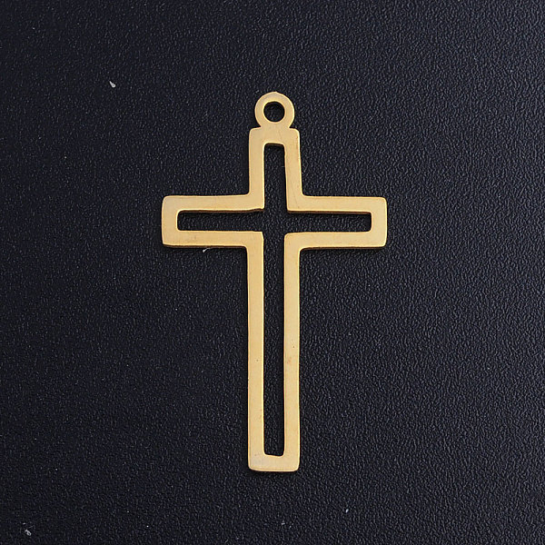 PandaHall 201 Stainless Steel Charms, Cross, Golden, 27.5x16x1mm, Hole: 1.5mm 201 Stainless Steel Cross
PandaHall 201 Stainless Steel Charms, Cross, Golden, 27.5x16x1mm, Hole: 1.5mm 201 Stainless Steel Cross