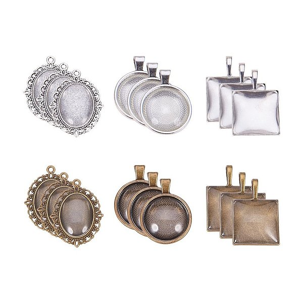 PandaHall DIY Pendant Sets, with Alloy Pendant Cabochon Settings and Glass Cabochons, Flat Round & Oval & Square, Mixed Color, Glass..., Multicolor
PandaHall DIY Pendant Sets, with Alloy Pendant Cabochon Settings and Glass Cabochons, Flat Round & Oval & Square, Mixed Color, Glass..., Multicolor