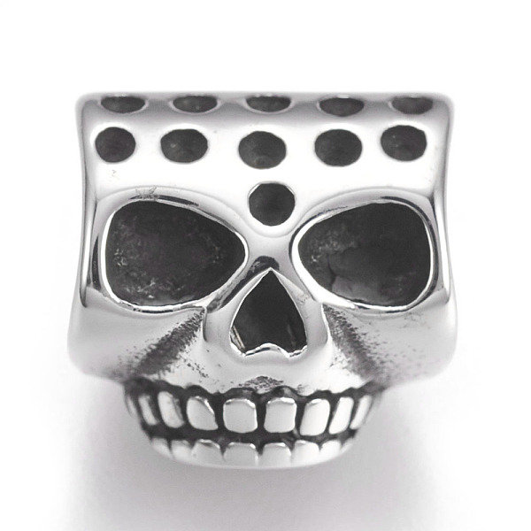 PandaHall 304 Stainless Steel Beads, Large Hole Beads, Skull, Antique Silver, 12.5x13x11mm, Hole: 6mm 304 Stainless Steel Skull
PandaHall 304 Stainless Steel Beads, Large Hole Beads, Skull, Antique Silver, 12.5x13x11mm, Hole: 6mm 304 Stainless Steel Skull