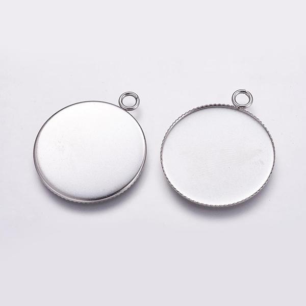 PandaHall 304 Stainless Steel Pendant Cabochon Settings, Milled Edge Bezel Cups, Flat Round, Tray: 30mm, 36x31x2mm, Hole: 3mm 304 Stainless...
PandaHall 304 Stainless Steel Pendant Cabochon Settings, Milled Edge Bezel Cups, Flat Round, Tray: 30mm, 36x31x2mm, Hole: 3mm 304 Stainless...