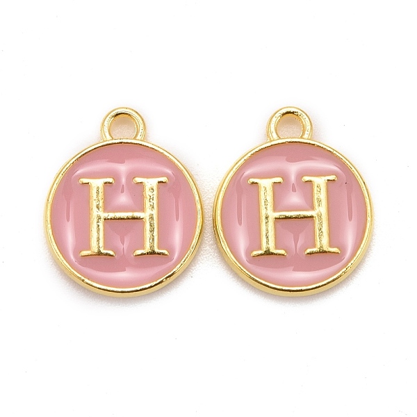 PandaHall Golden Plated Alloy Enamel Charms, Cadmium Free & Lead Free, Enamelled Sequins, Flat Round with Letter, Pink, Letter.H, 14x12x2mm...
PandaHall Golden Plated Alloy Enamel Charms, Cadmium Free & Lead Free, Enamelled Sequins, Flat Round with Letter, Pink, Letter.H, 14x12x2mm...