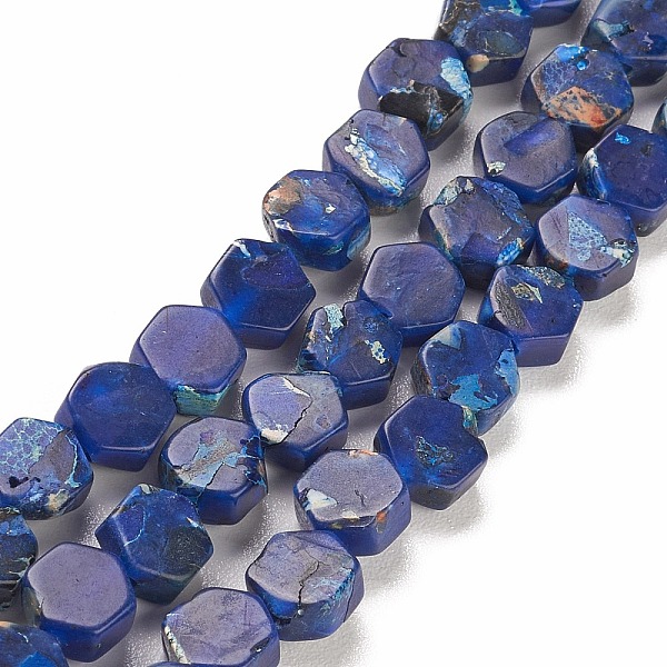 PandaHall Synthetic Imperial Jasper Beads Strands, Dyed, Hexagon, Purple, 7x6.5x3.5~4mm, Hole: 0.8mm, about 60~63pcs/strand, 15.75''~16.34''...
PandaHall Synthetic Imperial Jasper Beads Strands, Dyed, Hexagon, Purple, 7x6.5x3.5~4mm, Hole: 0.8mm, about 60~63pcs/strand, 15.75''~16.34''...