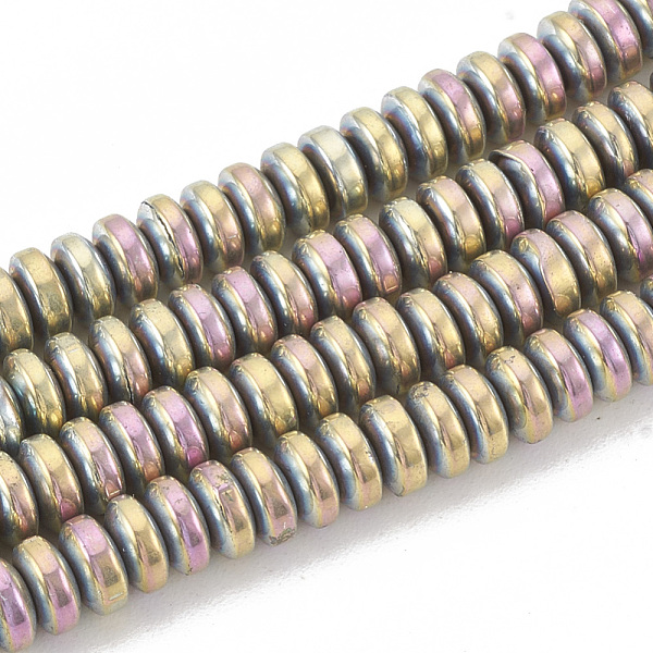 PandaHall Electroplate Non-magnetic Synthetic Hematite Beads Strands, Heishi Beads, Flat Round/Disc, Rainbow Plated, 4x2mm, Hole: 1mm, about...
PandaHall Electroplate Non-magnetic Synthetic Hematite Beads Strands, Heishi Beads, Flat Round/Disc, Rainbow Plated, 4x2mm, Hole: 1mm, about...