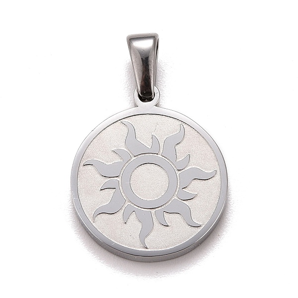 PandaHall 304 Stainless Steel Pendants, Flat Round with Sun, Stainless Steel Color, 17x15x2mm, Hole: 2.5x5mm 304 Stainless Steel Flat Round
PandaHall 304 Stainless Steel Pendants, Flat Round with Sun, Stainless Steel Color, 17x15x2mm, Hole: 2.5x5mm 304 Stainless Steel Flat Round