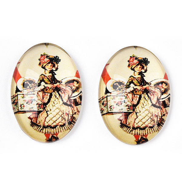 PandaHall Glass Cabochons, with European Style Pattern, Oval, Lemon Chiffon, 25x18x6mm Glass Oval
PandaHall Glass Cabochons, with European Style Pattern, Oval, Lemon Chiffon, 25x18x6mm Glass Oval