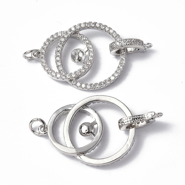 PandaHall Brass Micro Pave Clear Cubic Zirconia Fold Over Clasps, with Jump Ring, for Half Drilled Bead, Ring, Platinum, Ring: 27.5x20x3.5mm...
PandaHall Brass Micro Pave Clear Cubic Zirconia Fold Over Clasps, with Jump Ring, for Half Drilled Bead, Ring, Platinum, Ring: 27.5x20x3.5mm...