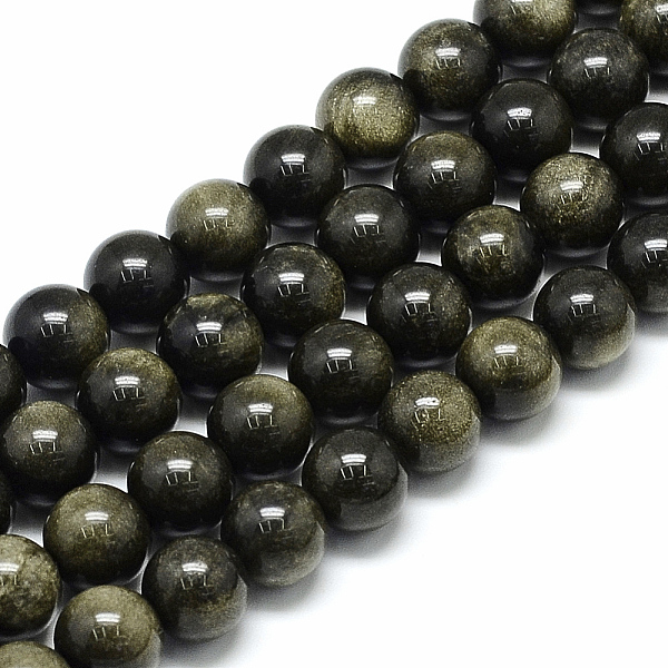 PandaHall Natural Golden Sheen Obsidian Beads Strands, Round, 4x3.5mm, Hole: 0.8mm, about 85~87pcs/strand, 14.76~14.96 inch(37.5~38cm)...
PandaHall Natural Golden Sheen Obsidian Beads Strands, Round, 4x3.5mm, Hole: 0.8mm, about 85~87pcs/strand, 14.76~14.96 inch(37.5~38cm)...