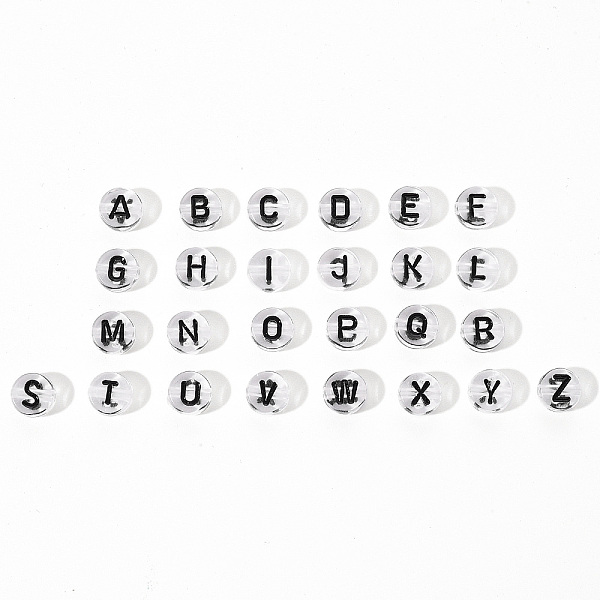PandaHall Transparent Clear Acrylic Beads, Horizontal Hole, Flat Round with Black Random Letters, 7x3.5mm, Hole: 1.8mm, 100pcs/Bag Acrylic...
PandaHall Transparent Clear Acrylic Beads, Horizontal Hole, Flat Round with Black Random Letters, 7x3.5mm, Hole: 1.8mm, 100pcs/Bag Acrylic...
