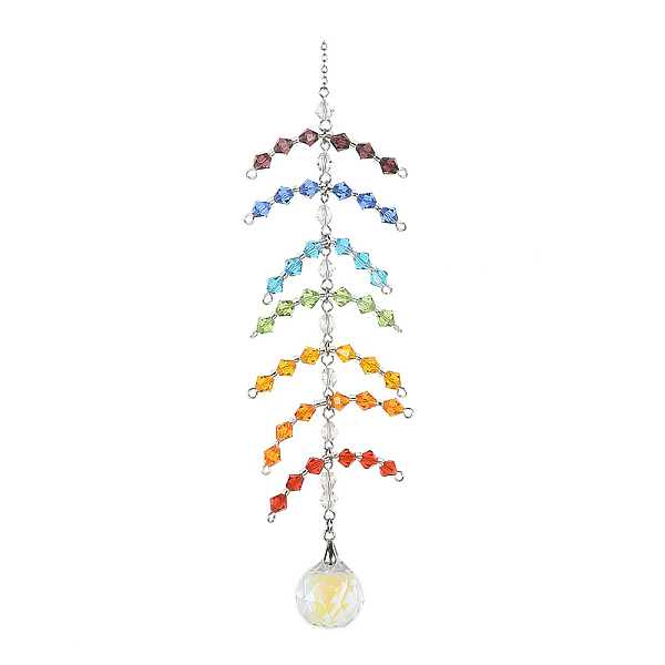PandaHall Faceted Round Glass Pendants Decoration, with 304 Stainless Steel Cable Chains and Glass Bicone, for Home Decoration, Colorful...
PandaHall Faceted Round Glass Pendants Decoration, with 304 Stainless Steel Cable Chains and Glass Bicone, for Home Decoration, Colorful...