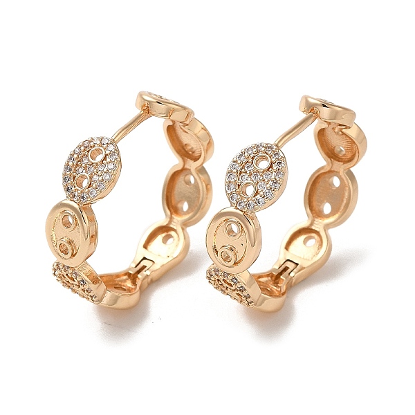 PandaHall Brass Micro Pave Cubic Zirconia Hoop Earrings, Oval, Light Gold, 25x25.5x6.5mm Brass Oval Clear
PandaHall Brass Micro Pave Cubic Zirconia Hoop Earrings, Oval, Light Gold, 25x25.5x6.5mm Brass Oval Clear