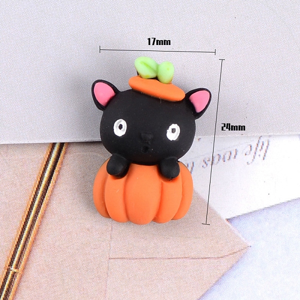PandaHall Opaque Resin Cabochons, for Hair Accessories, Halloween Theme, Cat with Pumpkin, Colorful, 24x17mm Resin Cat Shape
PandaHall Opaque Resin Cabochons, for Hair Accessories, Halloween Theme, Cat with Pumpkin, Colorful, 24x17mm Resin Cat Shape