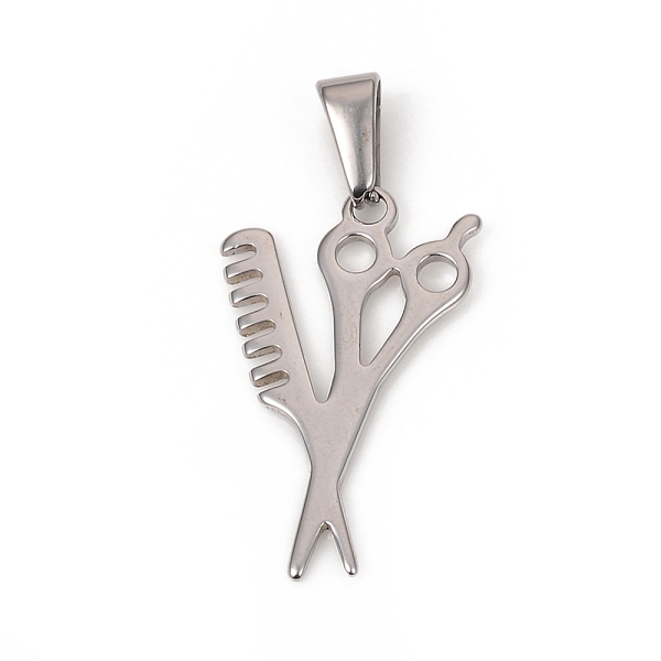 PandaHall 304 Stainless Steel Pendants, Comb and Scissors, Stainless Steel Color, 27x16.5x1.5mm, Hole: 3.5x6.5mm 304 Stainless Steel
PandaHall 304 Stainless Steel Pendants, Comb and Scissors, Stainless Steel Color, 27x16.5x1.5mm, Hole: 3.5x6.5mm 304 Stainless Steel