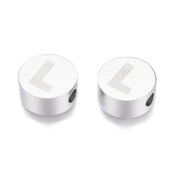 PandaHall 304 Stainless Steel Beads, Flat Round with Letter, Letter.L, 10x4.5mm, Hole: 2mm 304 Stainless Steel Letter L
PandaHall 304 Stainless Steel Beads, Flat Round with Letter, Letter.L, 10x4.5mm, Hole: 2mm 304 Stainless Steel Letter L