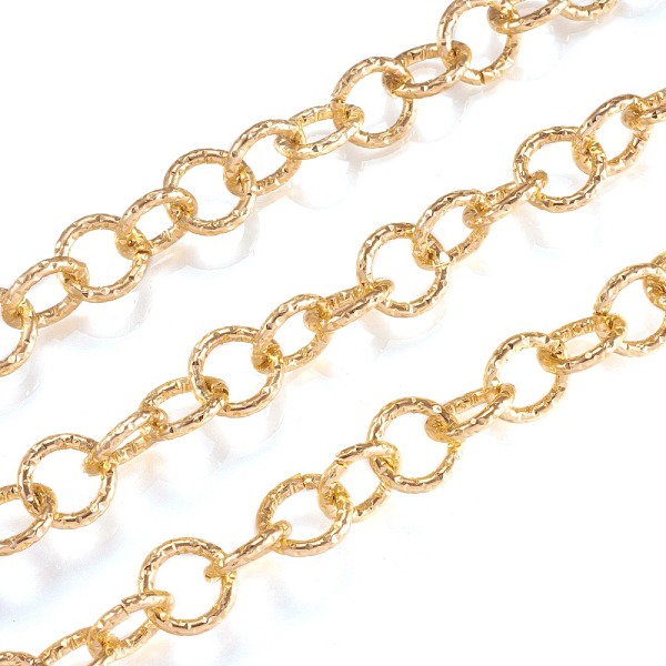 PandaHall Aluminium Rolo Chains, Belcher Chain, Textured, with Spool, Unwelded, Light Gold, 11.5x2mm, about 32.8 Feet(10m)/roll Aluminum
PandaHall Aluminium Rolo Chains, Belcher Chain, Textured, with Spool, Unwelded, Light Gold, 11.5x2mm, about 32.8 Feet(10m)/roll Aluminum
