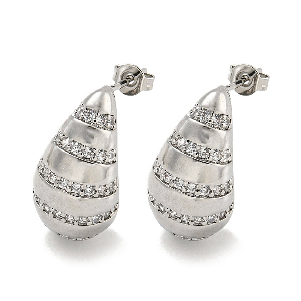 PandaHall Teardrop Rack Plating Brass Micro Pave Cubic Zirconia Stud Earrings for Women, Cadmium Free & Lead Free, Long-Lasting Plated..., Clear
PandaHall Teardrop Rack Plating Brass Micro Pave Cubic Zirconia Stud Earrings for Women, Cadmium Free & Lead Free, Long-Lasting Plated..., Clear