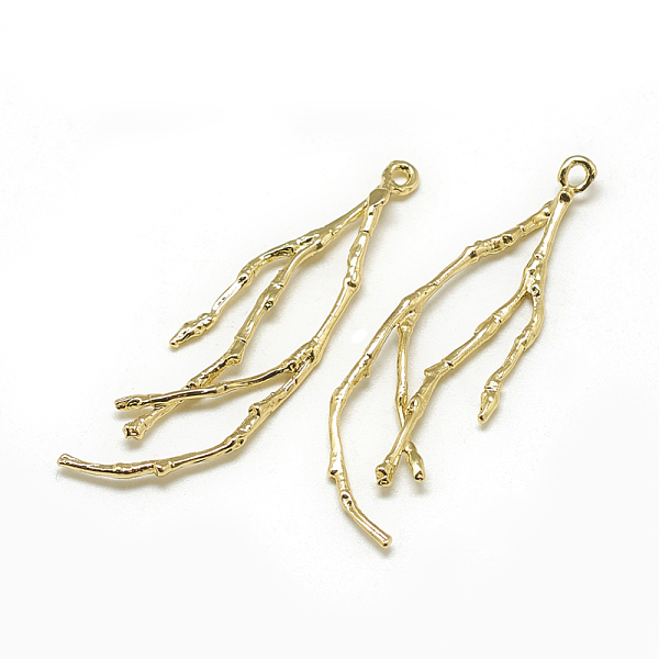 PandaHall Brass Pendants, Branch, Real 18K Gold Plated, 43x13x2mm, Hole: 1mm Brass Branch
PandaHall Brass Pendants, Branch, Real 18K Gold Plated, 43x13x2mm, Hole: 1mm Brass Branch