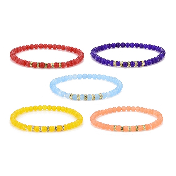 PandaHall Round Natural Malaysia Jade(Dyed) Bead Stretch Bracelets, Brass Grade A Rhinestone Beaded Bracelets for Women, Mixed Color, Inner..., Multicolor
PandaHall Round Natural Malaysia Jade(Dyed) Bead Stretch Bracelets, Brass Grade A Rhinestone Beaded Bracelets for Women, Mixed Color, Inner..., Multicolor