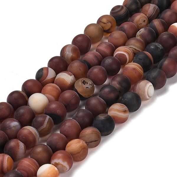 PandaHall Natural Striped Agate/Banded Agate Beads Strands, Round, Dyed & Heated, Frosted, Saddle Brown, 10~10.5mm, Hole: 1.2mm, about...
PandaHall Natural Striped Agate/Banded Agate Beads Strands, Round, Dyed & Heated, Frosted, Saddle Brown, 10~10.5mm, Hole: 1.2mm, about...