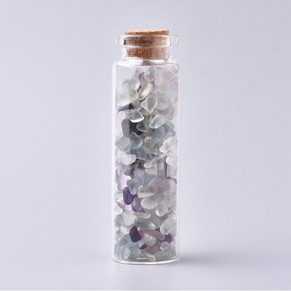 PandaHall Glass Wishing Bottle, For Pendant Decoration, with Fluorite Chip Beads Inside and Cork Stopper, 22x71mm Fluorite Bottle
PandaHall Glass Wishing Bottle, For Pendant Decoration, with Fluorite Chip Beads Inside and Cork Stopper, 22x71mm Fluorite Bottle