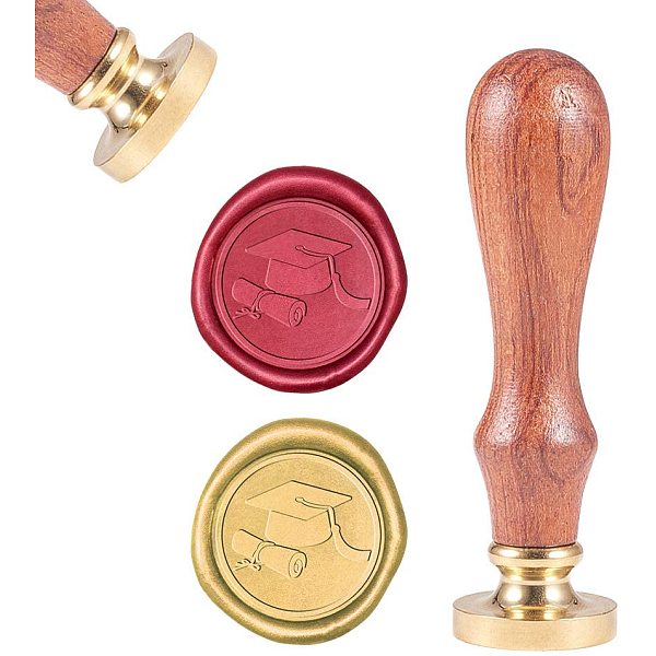 PandaHall DIY Scrapbook, Brass Wax Seal Stamp and Wood Handle Sets, Graduation Cap, Golden, 8.9x2.5cm, Stamps: 25x14.5mm Brass
PandaHall DIY Scrapbook, Brass Wax Seal Stamp and Wood Handle Sets, Graduation Cap, Golden, 8.9x2.5cm, Stamps: 25x14.5mm Brass