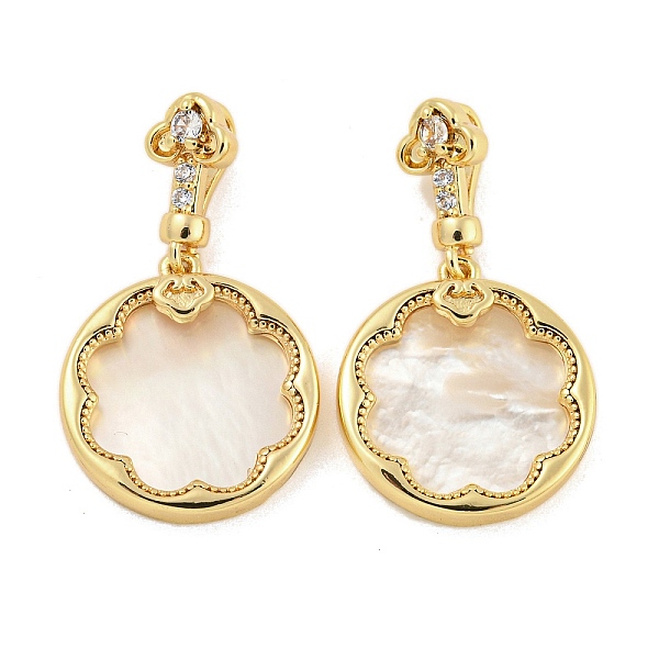 PandaHall Brass Pave Shell Pendants, with Clear Cubic Zirconia, Flat Round with Flower Charm, Real 18K Gold Plated, 16.5x15x3mm, Hole: 4x2mm...
PandaHall Brass Pave Shell Pendants, with Clear Cubic Zirconia, Flat Round with Flower Charm, Real 18K Gold Plated, 16.5x15x3mm, Hole: 4x2mm...