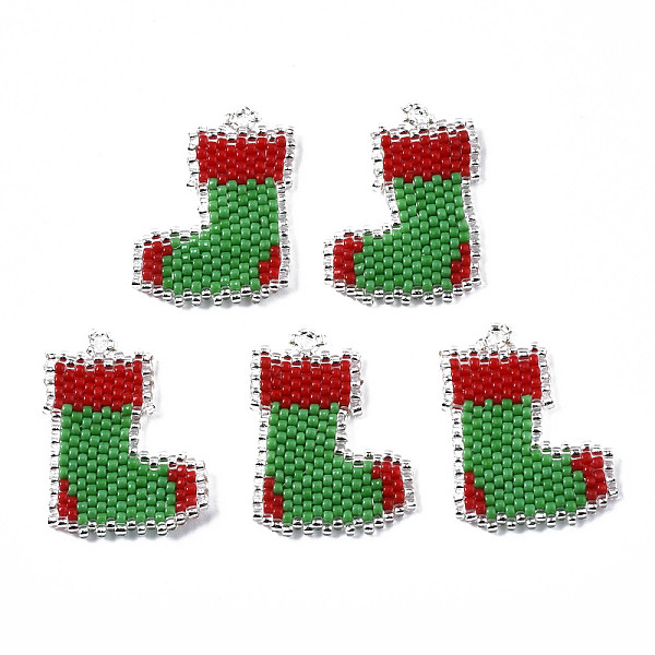 PandaHall MIYUKI & TOHO Japanese Seed Beads, Handmade Pendants, Loom Pattern, Christmas Sock, Medium Sea Green, 27x20x2mm, Hole: 1.5mm Glass...
PandaHall MIYUKI & TOHO Japanese Seed Beads, Handmade Pendants, Loom Pattern, Christmas Sock, Medium Sea Green, 27x20x2mm, Hole: 1.5mm Glass...