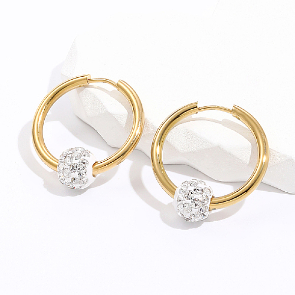 PandaHall 304 Stainless Steel Hoop Earrings, Golden, 25mm 304 Stainless Steel Ring
PandaHall 304 Stainless Steel Hoop Earrings, Golden, 25mm 304 Stainless Steel Ring
