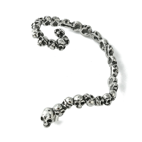 PandaHall 316 Surgical Stainless Steel Cuff Earrings, Left, Antique Silver, 54.5x48mm 316 Surgical Stainless Steel Skull
PandaHall 316 Surgical Stainless Steel Cuff Earrings, Left, Antique Silver, 54.5x48mm 316 Surgical Stainless Steel Skull