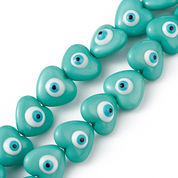 PandaHall Evil Eye Resin Beads Strands, Heart, Medium Turquoise, 12.5x14x9mm, Hole: 1.8mm, about 30pcs/strand, 14.25 inch(36.2cm) Resin...
PandaHall Evil Eye Resin Beads Strands, Heart, Medium Turquoise, 12.5x14x9mm, Hole: 1.8mm, about 30pcs/strand, 14.25 inch(36.2cm) Resin...