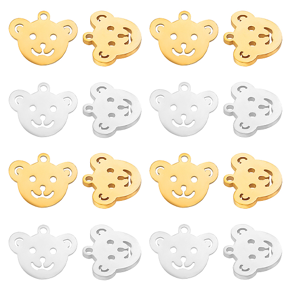 PandaHall Unicraftale 12Pcs 2 Colors Ion Plating(IP) 201 Stainless Steel Charms, Cut, Bear, Golden & Stainless Steel Color, 11x14x1mm, Hole...
PandaHall Unicraftale 12Pcs 2 Colors Ion Plating(IP) 201 Stainless Steel Charms, Cut, Bear, Golden & Stainless Steel Color, 11x14x1mm, Hole...